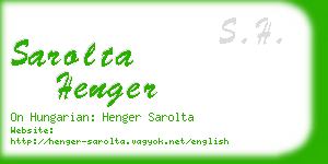 sarolta henger business card